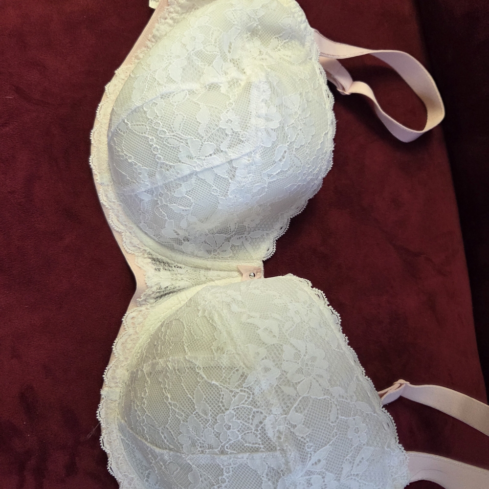 NWOT Freya White Lace Underwire Push-Up Bra